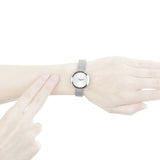 Calvin Klein Firm White Dial Silver Mesh Bracelet Watch for Women - K3N23126