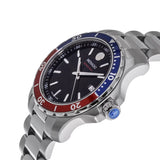 Movado Series 800 Pepsi Black Dial Silver Steel Strap Watch for Men - 2600152