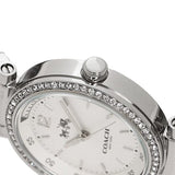 Coach Sports Crystals Silver Dial Silver Steel Strap Watch for Women - 14502194