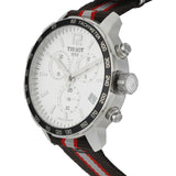 Tissot Quickster Chronograph NBA Toronto Raptors White Dial Two Tone NATO Strap Watch for Men