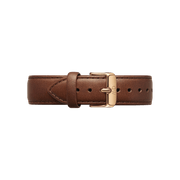 Daniel Wellington Iconic Chronograph Blue Dial Brown Leather Strap Watch For Men - DW00100639