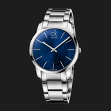 Calvin Klein City Blue Dial Silver Steel Strap Watch for Men - K2G2114N