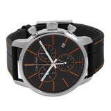 Calvin Klein City Chronograph Black Dial Black Leather Strap Watch for Men - K2G271C1