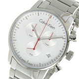 Calvin Klein City Chronograph White Dial Silver Steel Strap Watch for Men - K2G271Z6