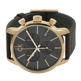 Calvin Klein City Chronograph Grey Dial Brown Leather Strap Watch for Men - K2G276G3