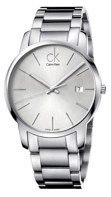 Calvin Klein City Silver Dial Silver Steel Strap Watch for Men