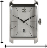 Calvin Klein Window White Dial White Leather Strap Watch for Men - K2M21120