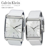 Calvin Klein Window White Dial White Leather Strap Watch for Women - K2M23120