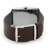 Calvin Klein Window Silver Dial Brown Leather Strap Watch for Men - K2M21126