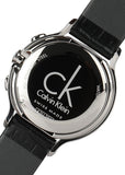Calvin Klein Skirt Chronograph Black Dial Black Leather Strap Watch for Men - K2U291C1