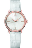 Calvin Klein Accent White Dial White Leather Strap Watch for Women - K2Y2Y6K6