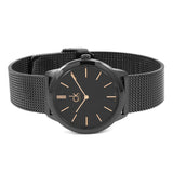 Calvin Klein Minimal Black Dial Black Mesh Bracelet Watch for Women - K3M22421