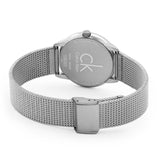 Calvin Klein Minimal Grey Dial Silver Mesh Bracelet Watch for Men - K3M52154