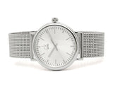 Calvin Klein Surround Silver Dial Silver Mesh Bracelet Watch for Men - K3W21126