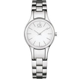 Calvin Klein Simplicity White Dial Silver Steel Strap Watch for Women - K4323126