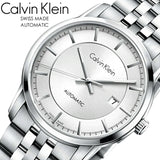 Calvin Klein Infinity Automatic Silver Dial Silver Steel Strap Watch for Men - K5S34146