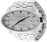 Calvin Klein Infinity Automatic Silver Dial Silver Steel Strap Watch for Men - K5S34146