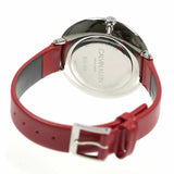 Calvin Klein Rise Yellow Red Dial Red Leather Strap Watch for Women - K7A231UP