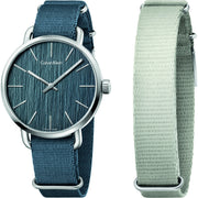 Calvin Klein Even Green Dial Green NATO Strap Watch for Men - K7B211WL