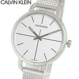 Calvin Klein Even White Dial Silver Mesh Bracelet Watch for Women - K7B23126