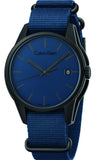 Calvin Klein Tone Blue Dial Blue NATO Strap Watch for Men - K7K514VN