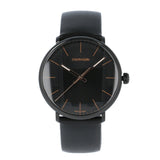 Calvin Klein High Noon Quartz Black Dial Black Leather Strap Watch for Men - K8M214CB