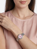 Fossil Virginia Pink Dial Silver Steel Strap Watch for Women - ES3504