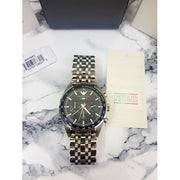 Emporio Armani Team Italia Chronograph Black Dial Silver Steel Strap Watch For Men - AR5983
