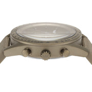 Michael Kors Warren Chronograph Beige Dial Beige Nylon Strap Watch for Men - MK9145