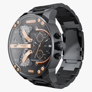 Diesel Big Daddy Chronograph Black Dial Black Steel Strap Watch For Men - DZ7312