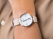 Emporio Armani Arianna Mother of Pearl Dial Pink Leather Strap Watch For Women - AR11199