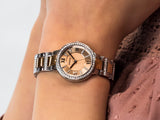 Fossil Virginia Rose Gold Dial Two Tone Steel Strap Watch for Women - ES3405