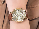 Tommy Hilfiger Claudia Rose Gold Dial Brown Leather Strap Watch for Women - 1781818