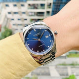 Longines Master Collection Automatic 40mm Blue Dial Silver Steel Strap Watch untuk Pria - L2.793.4.97.6
