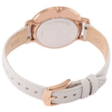 Fossil Jacqueline Mother of Pearl Dial White Leather Strap Watch for Women - ES4672