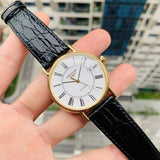 Longines Presence 25.5mm Automatic White Dial Black Leather Strap Watch untuk Wanita - L4.921.2.11.2