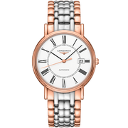 Longines Presence 38.5mm Automatic White Dial Two Tone Steel Strap Watch for Men - L4.921.1.11.7