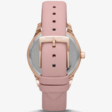 Michael Kors Layton Three-Hand White Dial Pink Leather Strap Watch for Women - MK2909