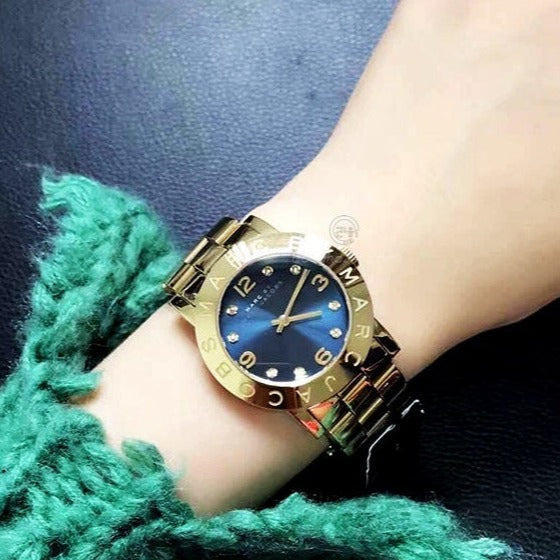 MARC by MARC Jacobs Gold Bracelet Watch with Sea Green Dial Marc Jacobs Baker Green Dial Gold Steel Strap Watch for Women main image 2