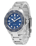 Tag Heuer Aquaracer Professional 300 Automatic Diamonds Blue Dial Silver Steel Strap Watch for Women - WBP231B.BA0618