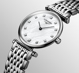 Longines La Grande Classique Diamonds White Dial Silver Steel Strap Watch for Women - L4.209.4.87.6