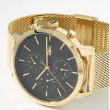 Armani Exchange Cayde Chronograph Black Dial Gold Mesh Strap Watch For Men - AX2715