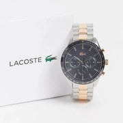 Lacoste Boston Gray Dial Two Tone Steel Strap Watch for Men - 2011112