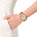Michael Kors Runway Rose Gold Dial Rose Gold Steel Strap Watch for Women - MK3247