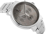 Tommy Hilfiger Chronograph Grey Dial Silver Steel Strap Watch for Men - 1710382