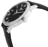 Tissot T Classic Dream Black Dial Black Leather Strap Watch for Men - T122.410.16.053.00