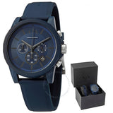 Armani Exchange Outerbanks Chronograph Blue Dial Blue Silicone Strap Watch For Men - AX7128