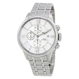 Tissot Chemin des Tourelles Automatic Chronograph White Dial Silver Steel Strap Watch for Men - T099.427.11.038.00