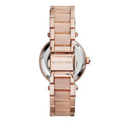 Michael Kors Parker Pink Dial Two Tone Steel Strap Watch for Women - MK6110