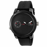 Tommy Hilfiger Denim Black Dial Black Rubber Strap Watch for Men - 1791326